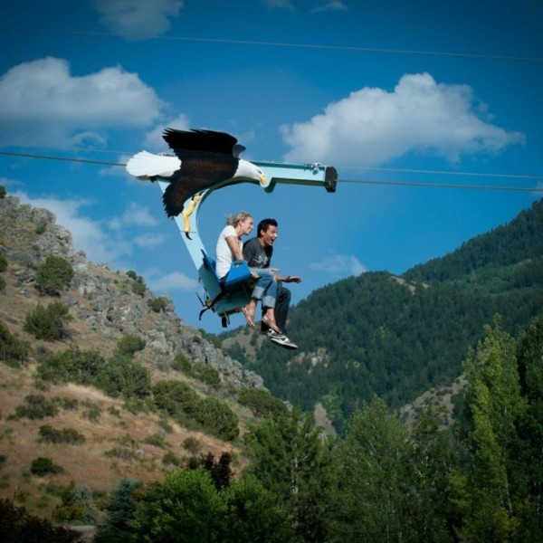 Zip-Line Over Mountains