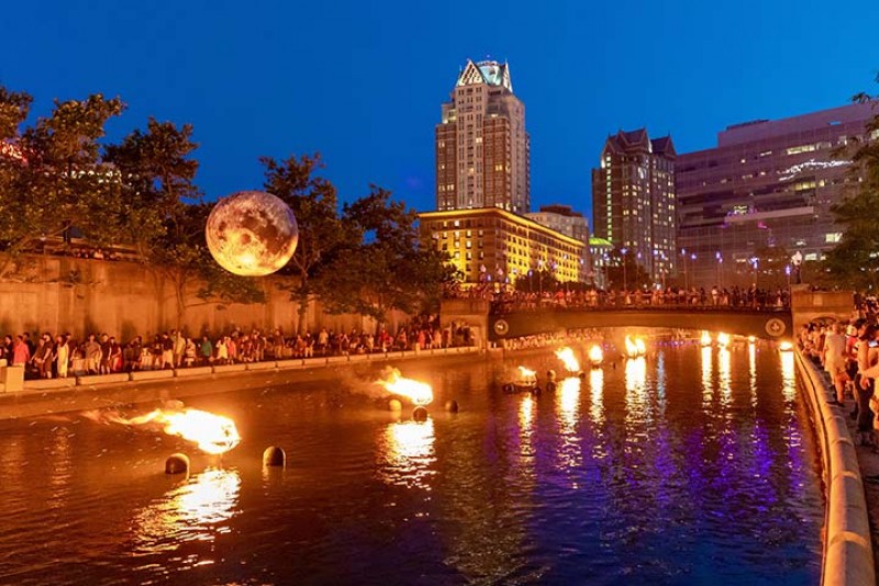 Stunning WaterFire Display