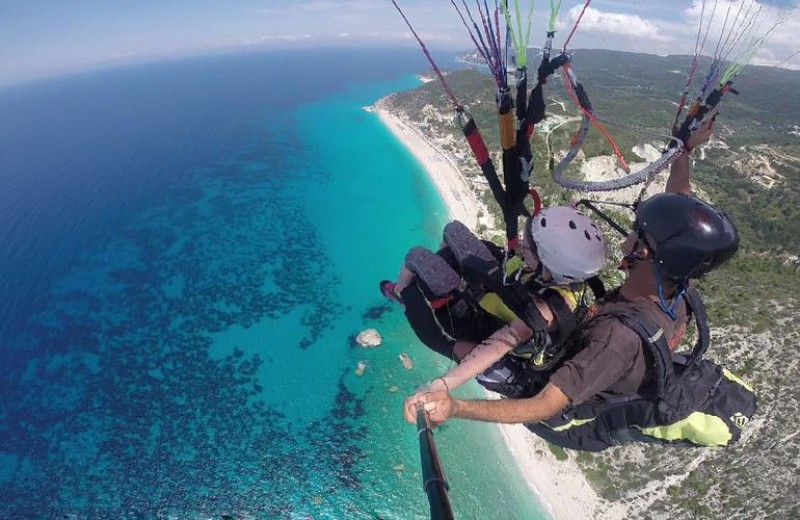 Lefkada Paragliding with Janni at The Big Blue