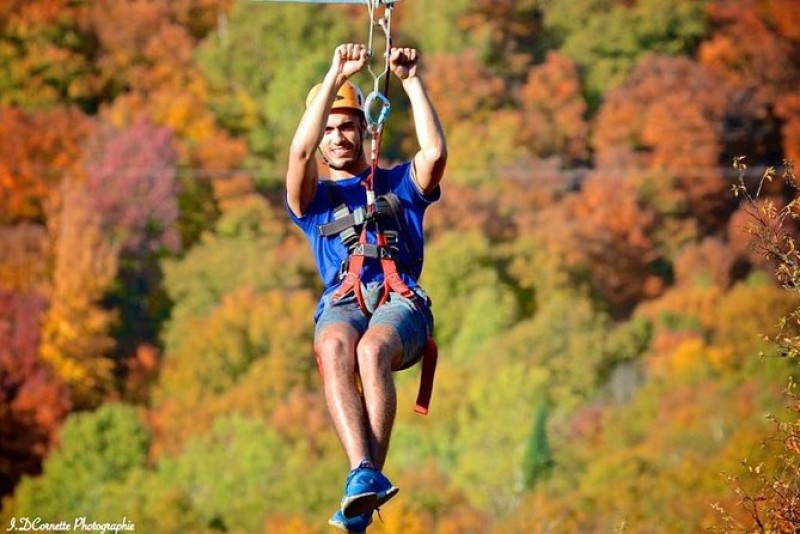 Ziplines over Laurentian Mountains